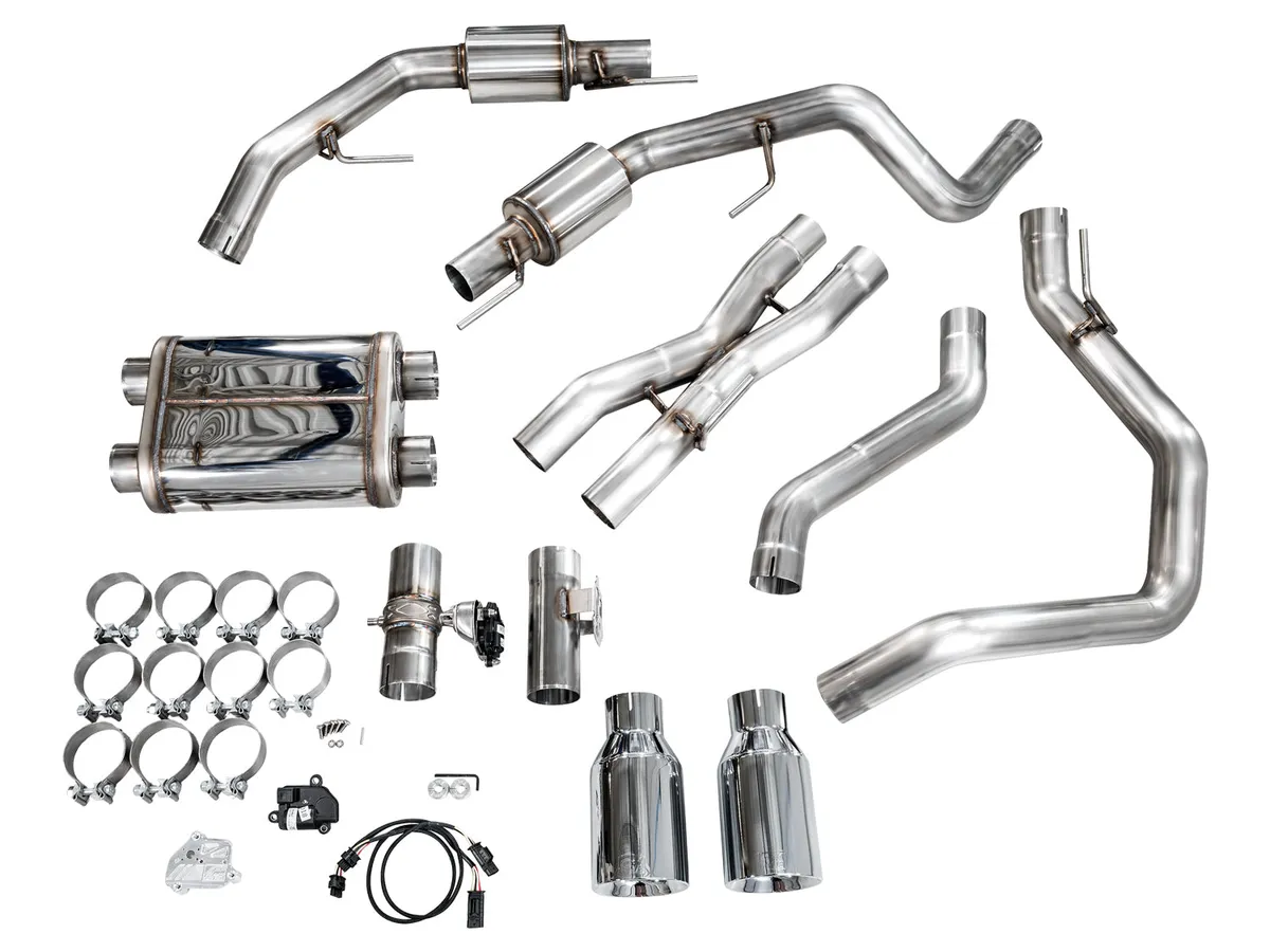 AWE SwitchPath™ Exhaust for Gen 3 Raptor R - Diamond Black Tips product image