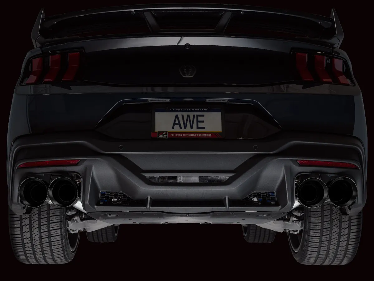 AWE SwitchPath™ Exhaust for S650 Ford Mustang Dark Horse - Quad Diamond Black Tips product image