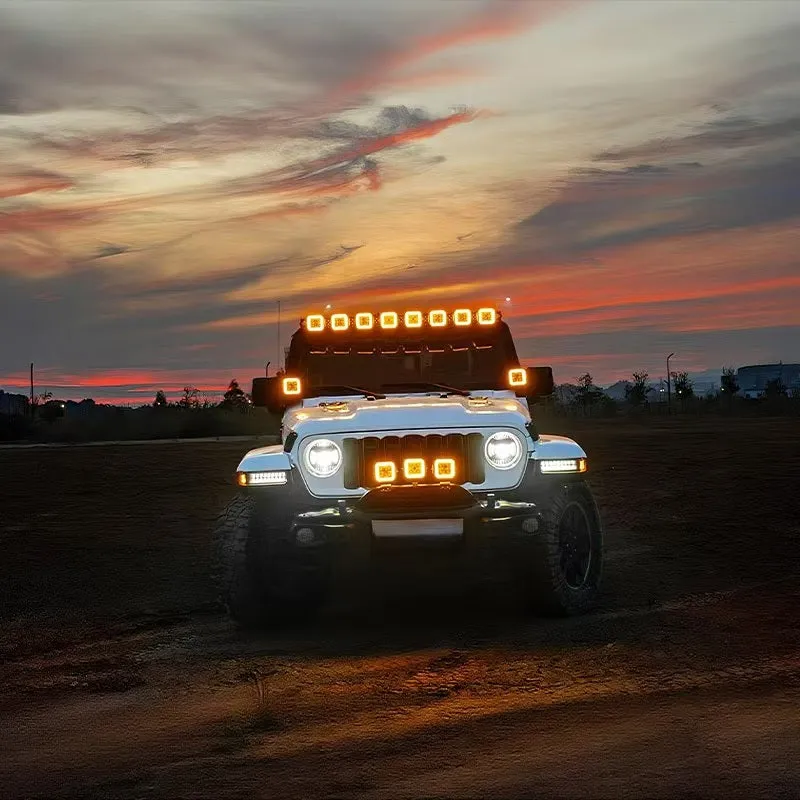5 Inch LED Pod Lights White + Amber Dual-Mode for Jeep Wrangler JL/ Gladiator JT product image