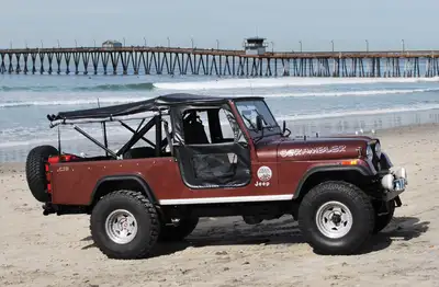 Bestop Black Crush Tigertop Tigertop Complete Replacement Soft Top Jeep 76-83 CJ5; Includes 1-piece full Fabric Doors; Clear side and rear windows