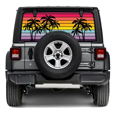 Under The Sun Inserts Palm Trees Rear Window Decal