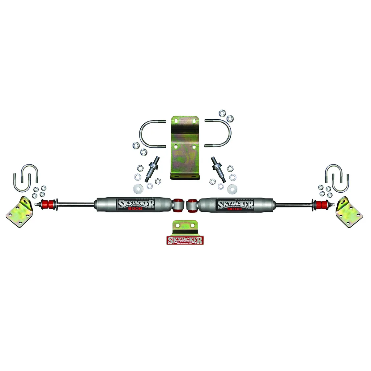 Steering Stabilizer Dual Kit Silver Body Hardware Boots Sold Separately Skyjacker product image