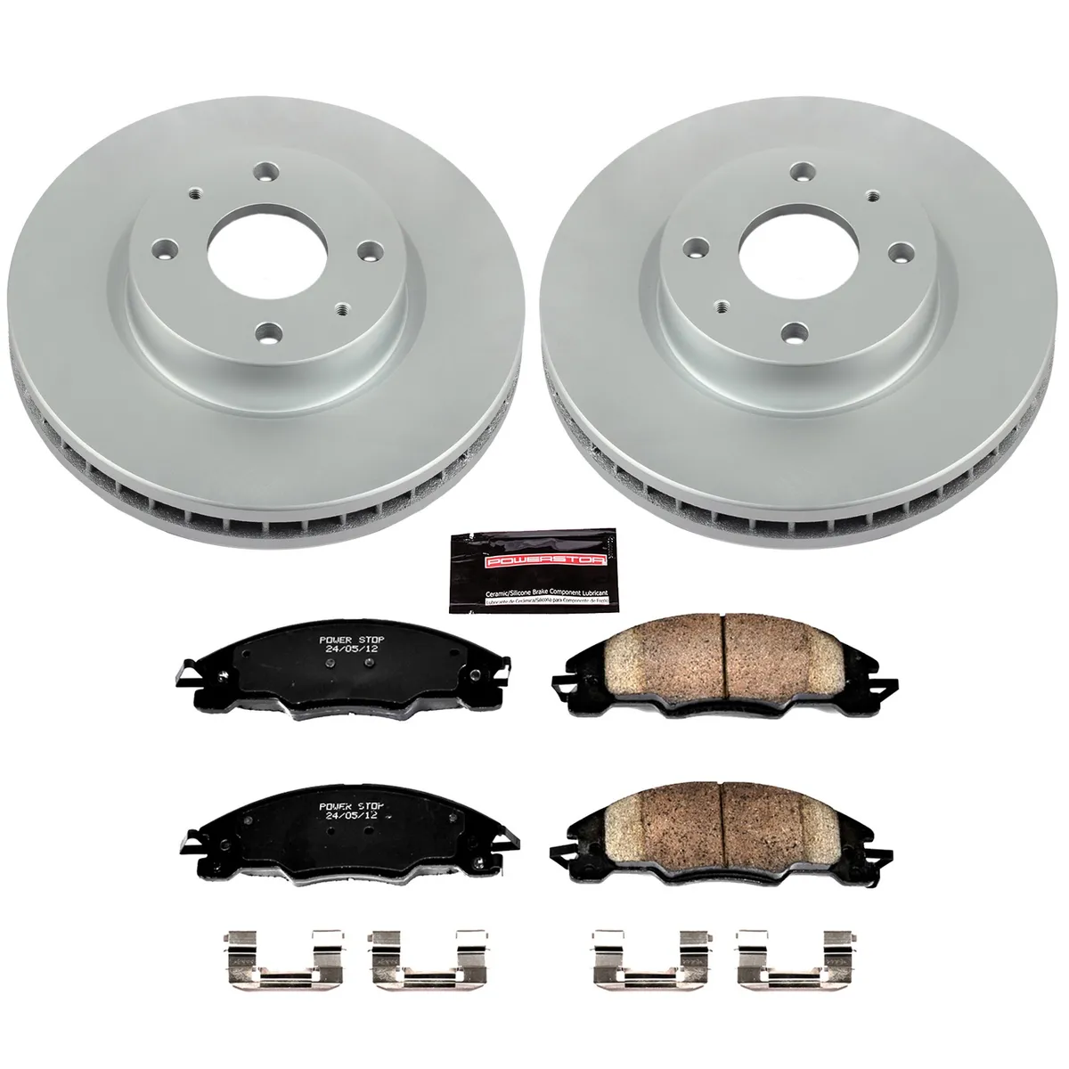 Z17 Geomet Coated Rotor Kit: Genuine Geomet Fully Coated Rotors; Ceramic Pads W/Hardware product image