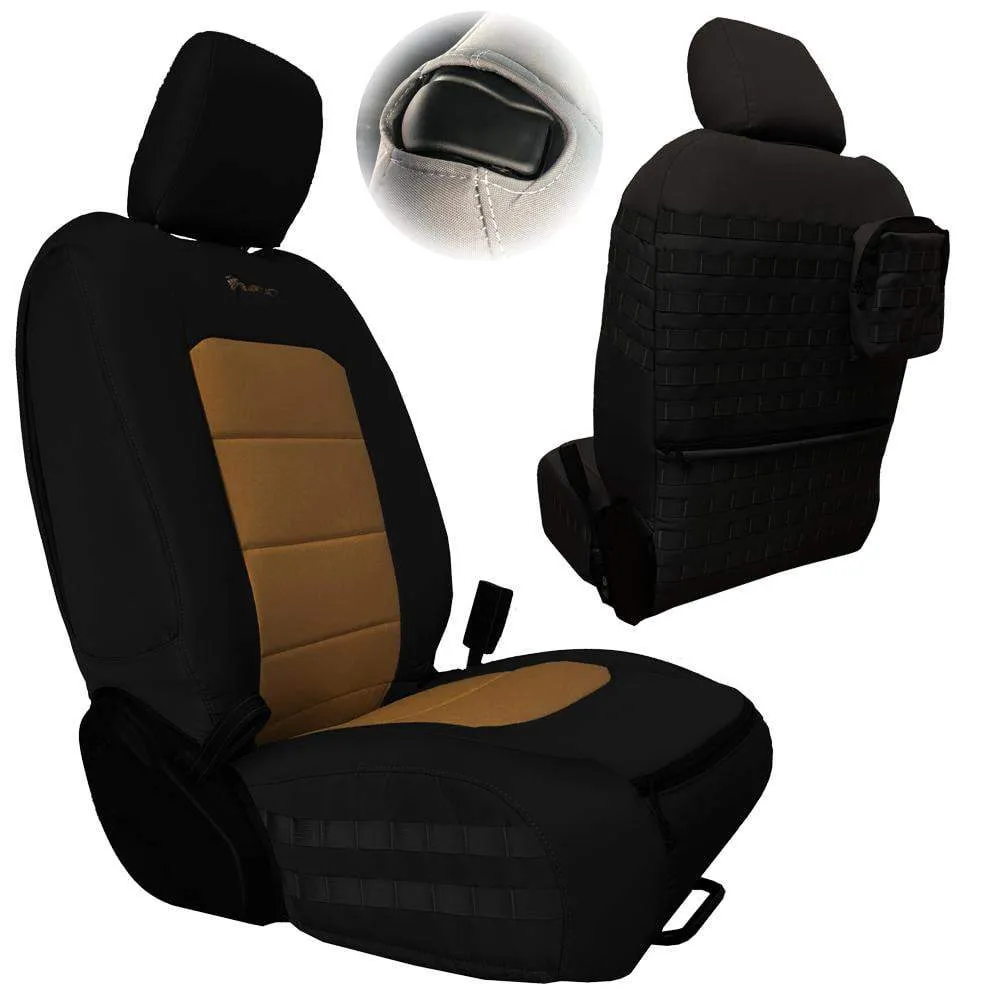 Bartact Tactical Series Front Seat Covers, SRS Air Bag And Non Compliant - Black/Black product image