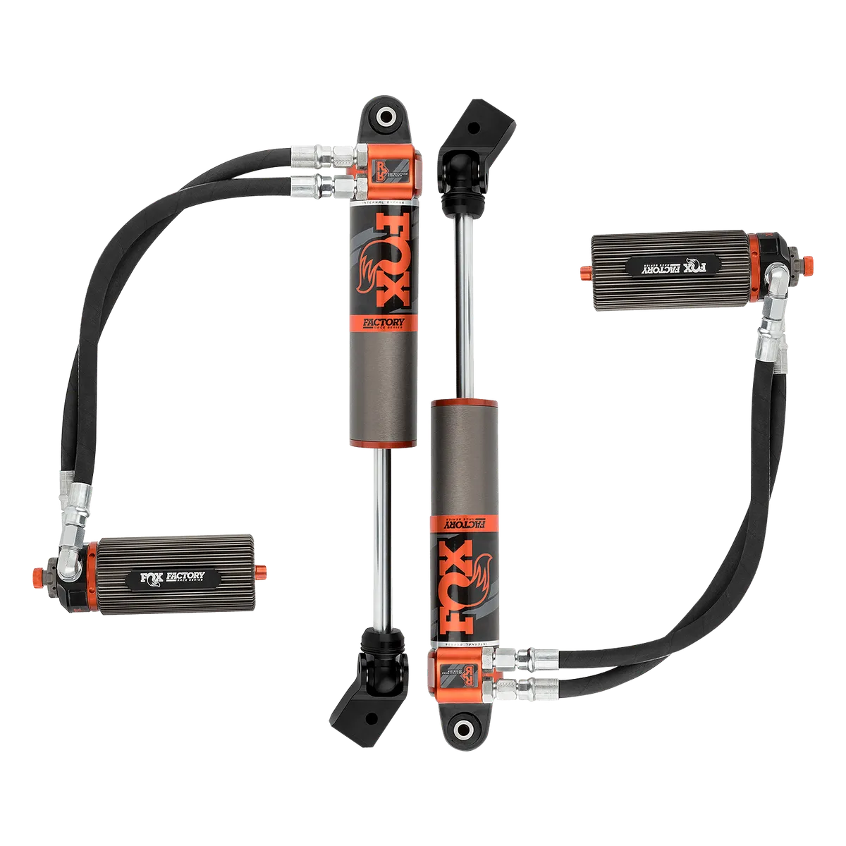 20-Up Jeep JT Gladiator Front Internal Bypass Factory Race 3.0 Remote Reservoir 3.5-4.5 Inch Lift Dual Speed Compression Adjuster Requires Front Driveshaft Fox Offroad Shocks product image