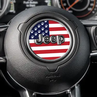 Under The Sun Inserts Paws Old Glory Steering Wheel Decal