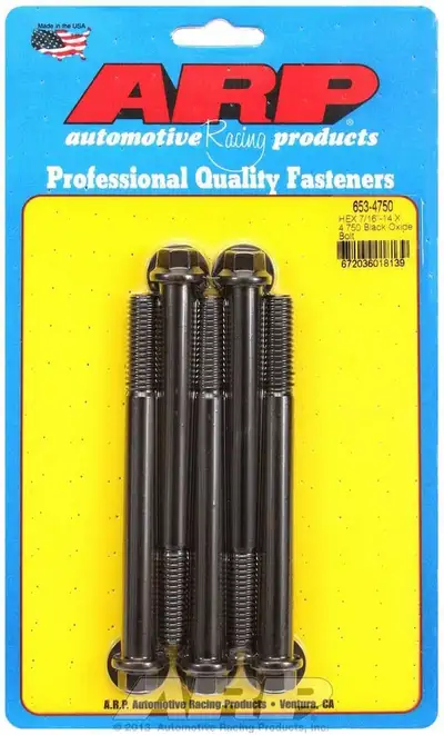 ARP Auto Racing 7/1614 x 4.750 Hex Black Oxide Bolts