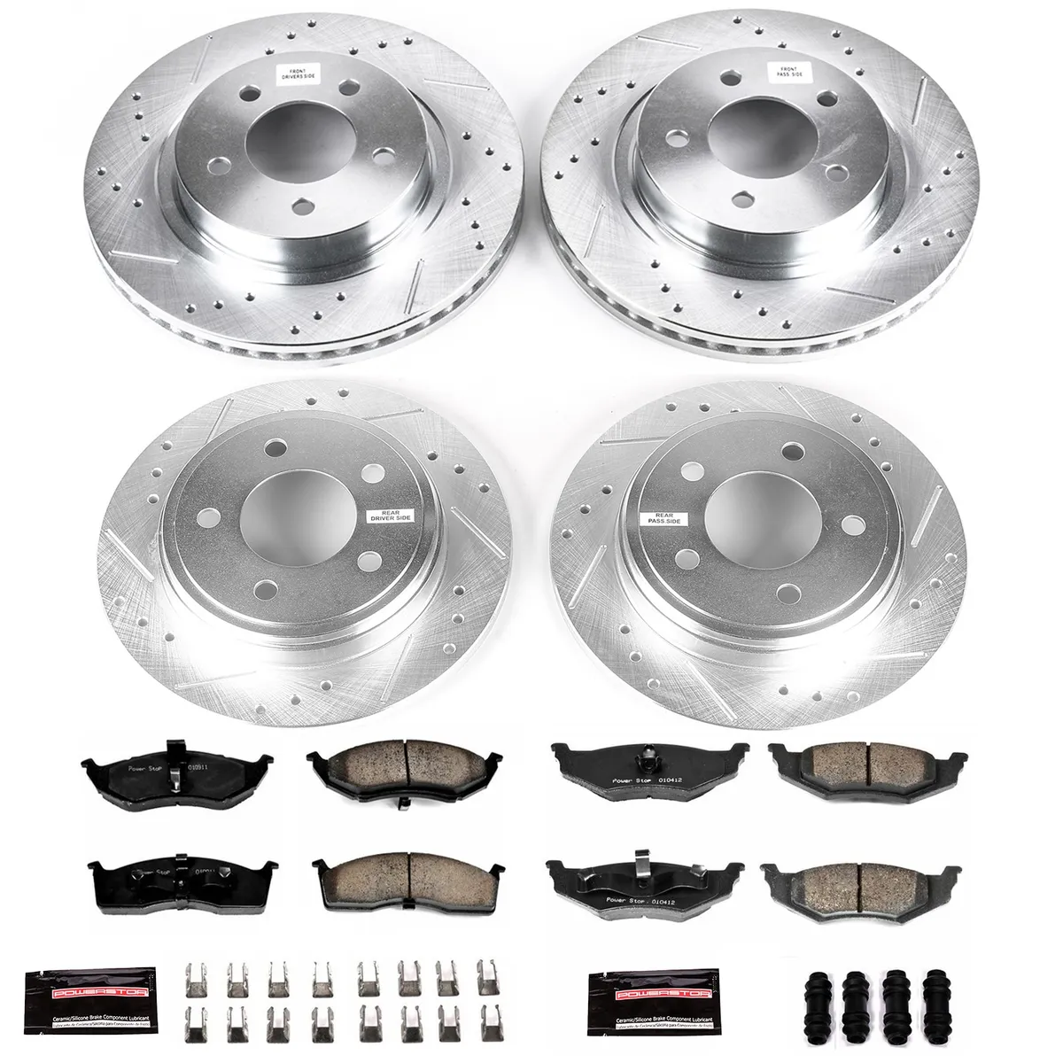 Z23 Evolution Sport Upgrade Kit: Drilled/Slotted Rotors; Carbon-Fiber Ceramic Pads W/Hardware product image
