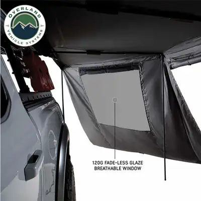 Overland Vehicle Systems Overland Vehicle Systems Nomadic 180 Dark Grey Awning Side Wall w/ Storage Bag