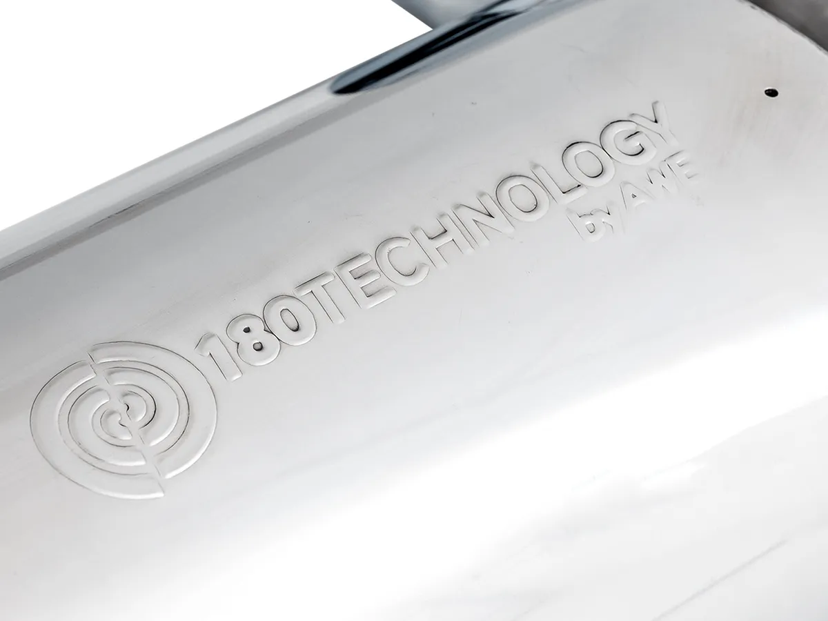 AWE Touring Edition Cat-back Exhaust for the '18-'23 S550 Mustang GT - Quad Chrome Silver Tips product image