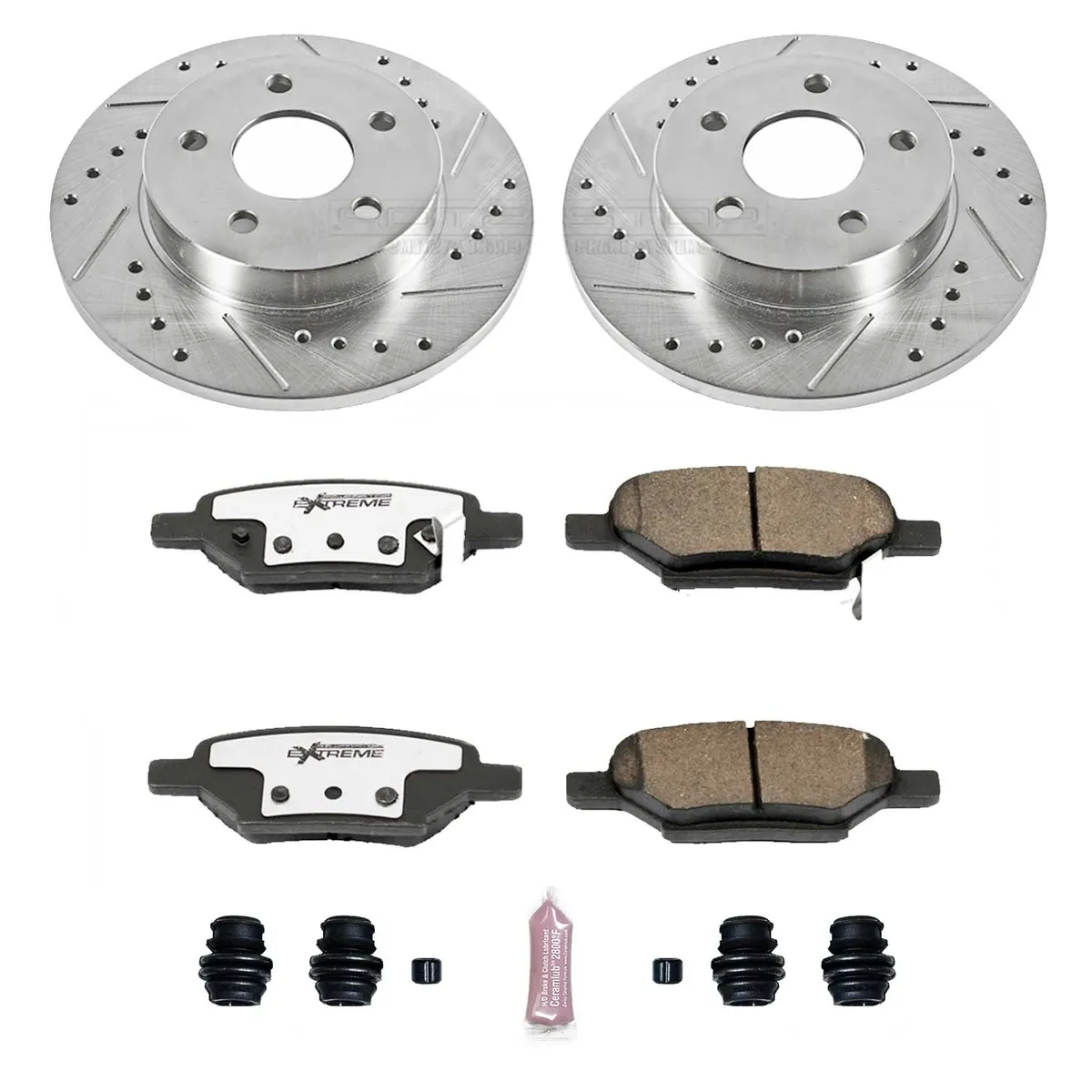Z26 Street Warrior Upgrade Kit: Drilled/Slotted Rotors; Carbon-Fiber Ceramic Pads W/Hardware product image