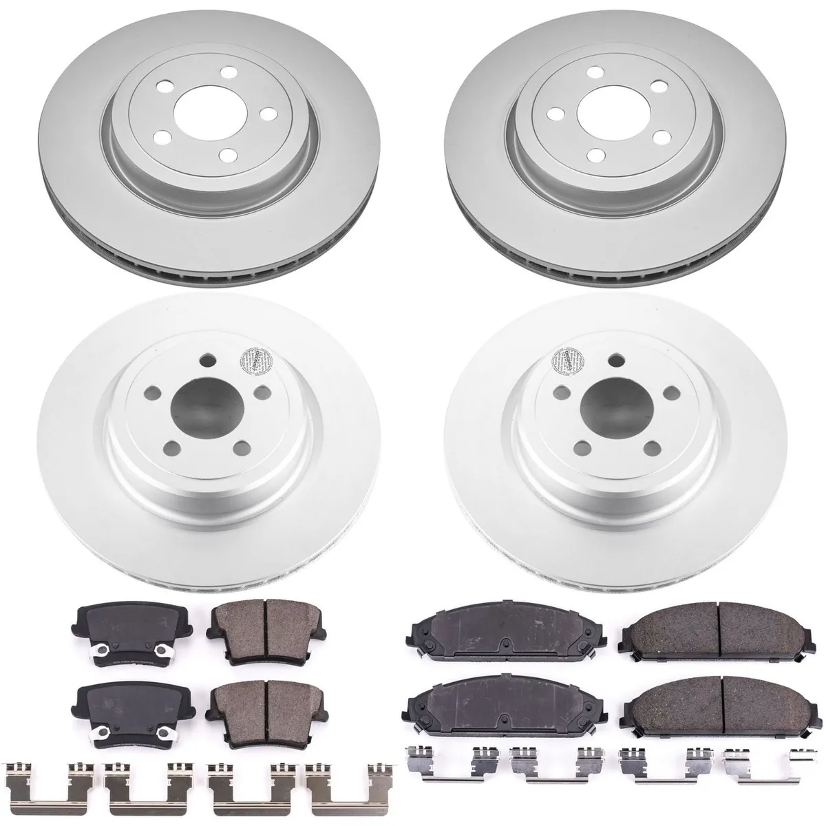 Z17 Geomet Coated Rotor Kit: Genuine Geomet Fully Coated Rotors; Ceramic Pads W/Hardware product image
