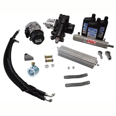PSC Motor Sports PSC Cylinder Assist Ehps Steering Kit For 18-2024 Jeep Jljlujt 2.03.6 e Torque 4xe Wstock Dana 3044 Stock Tie Rod