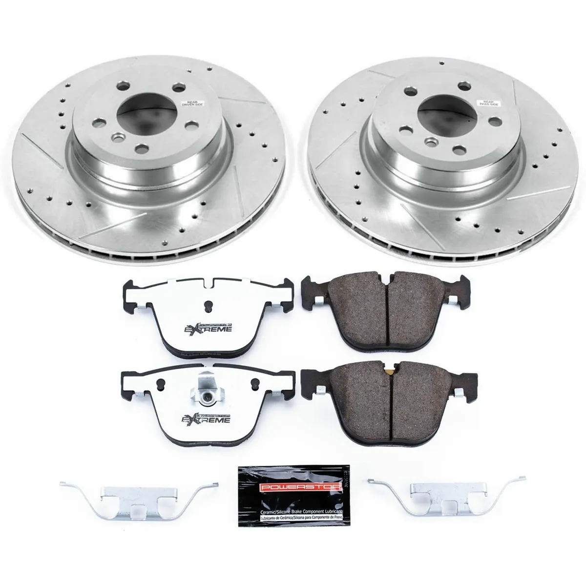 Z26 Street Warrior Upgrade Kit: Drilled/Slotted Rotors; Carbon-Fiber Ceramic Pads W/Hardware; Pad Sensors product image