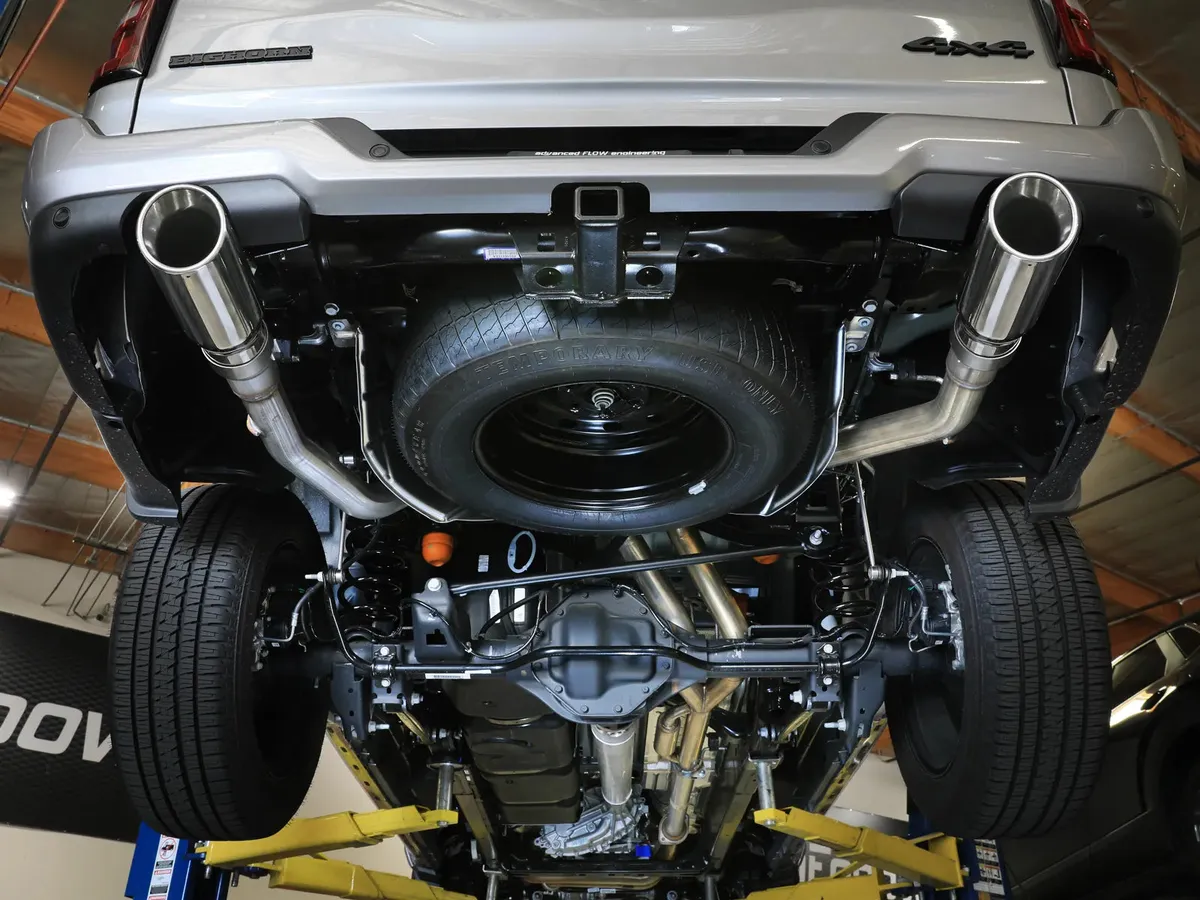 AFE Power Vulcan Series 3 IN 304 Stainless Steel Cat-Back Exhaust System w/ Polished Tips RAM 1500 25-26 L6-3.0L (tt) 49-32088-P 49-32088-P product image