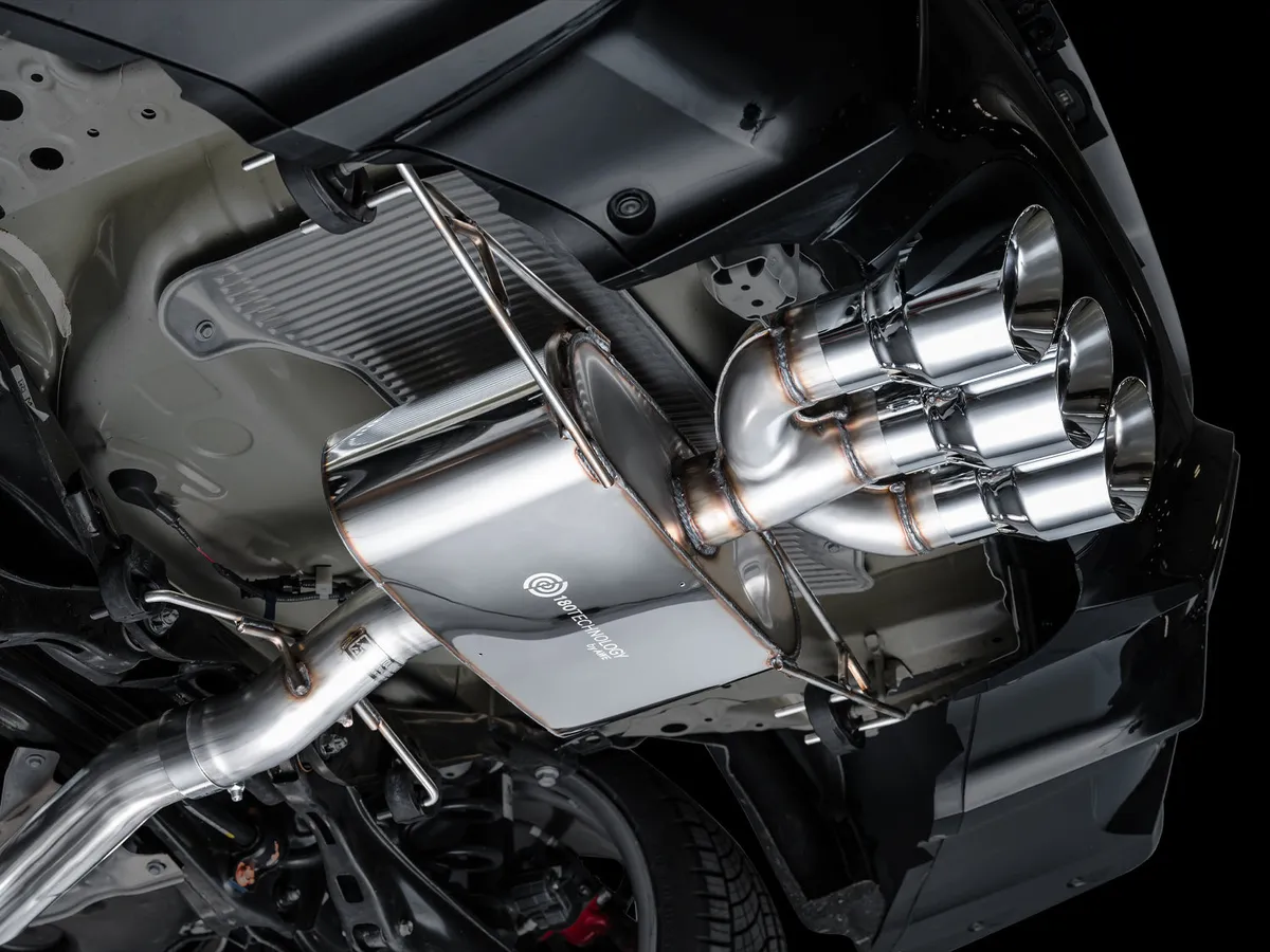 AWE Track Edition Exhaust for DE5 Integra Type-S - Triple Chrome Silver Tips product image