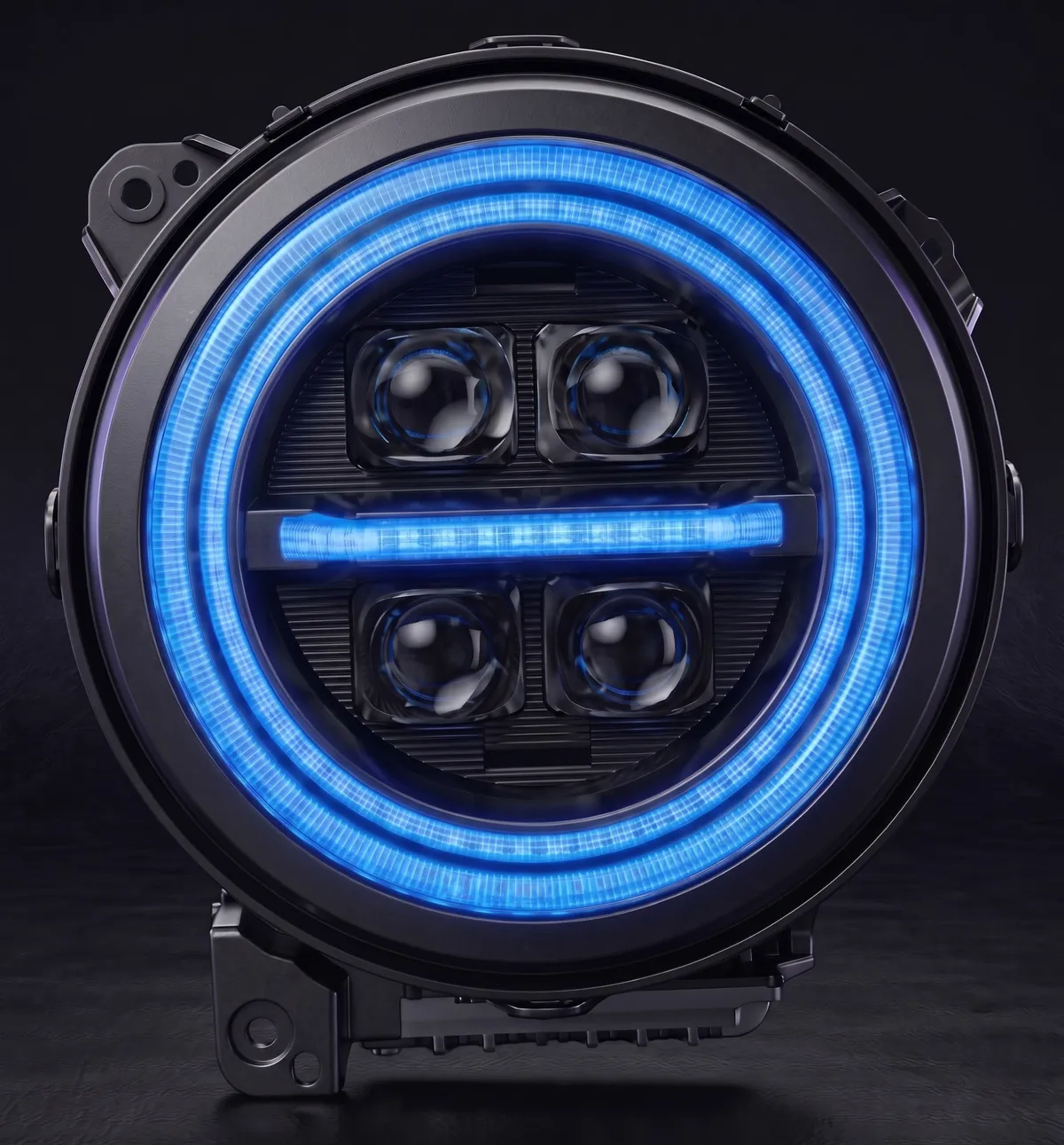 Onyx Series RGB LED Headlights for Jeep Wrangler JL & Gladiator JT – 8-Core Projector with App Control (Pre-Sale) product image