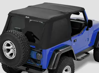 Bestop Black Twill Replace-a-Top, TrekNX Black Twill Replace-a-Top for Trektop NX Black Twill Jeep 97-06 Wrangler
