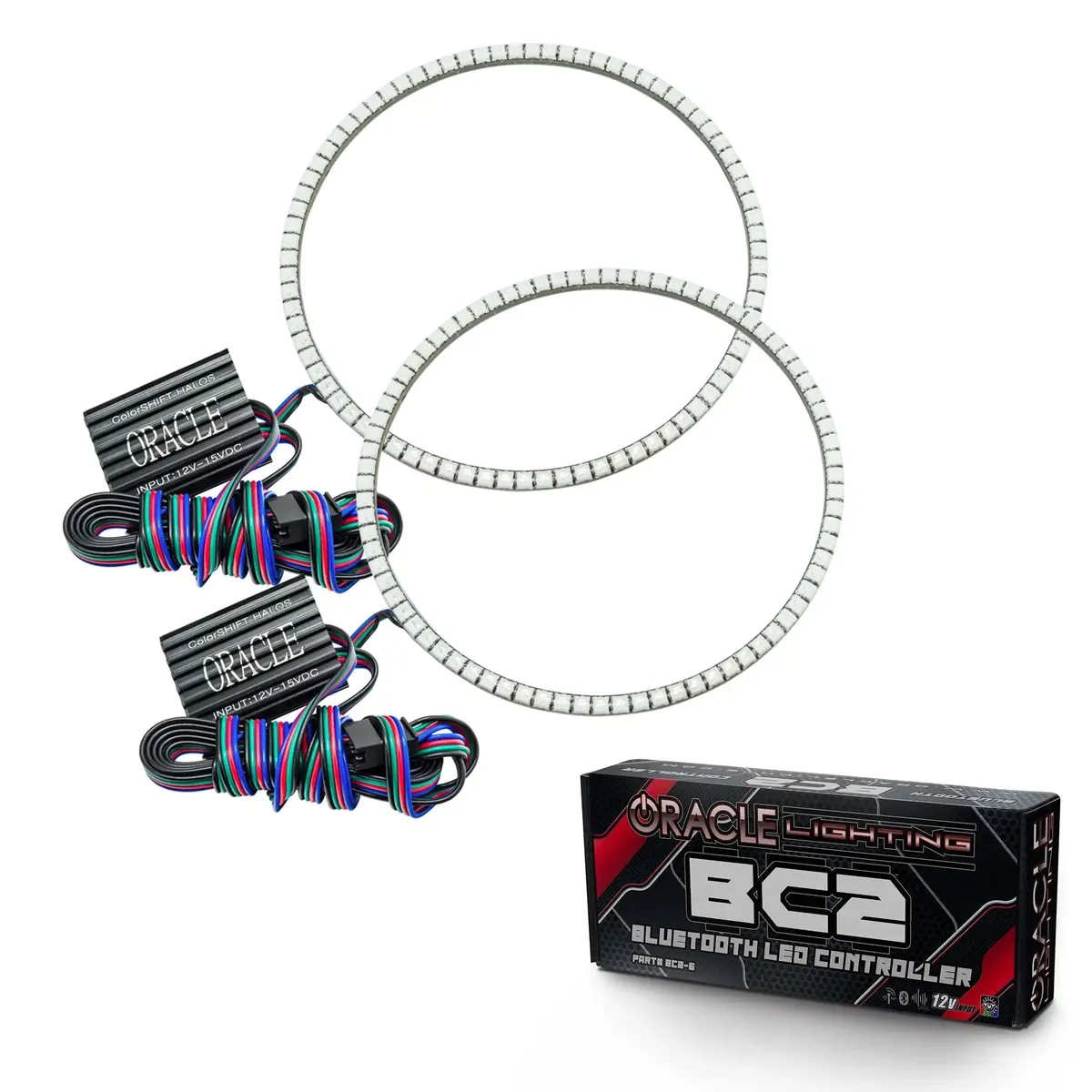 ORACLE Lighting 2007-2017 Jeep Wrangler JK LED Surface Mount Headlight Halo Kit product image