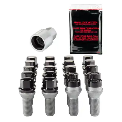 McGard Hex Lug Bolt Install Kit 5 Lug M14x1.25 Cone Seat W/Wheel Lks 17mm Hex 27.5m