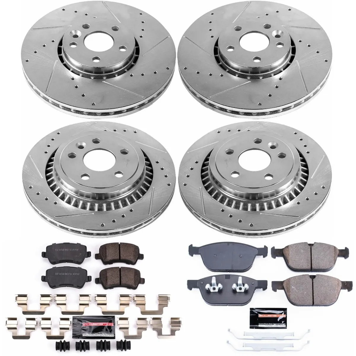 Z23 Evolution Sport Upgrade Kit: Drilled/Slotted Rotors; Carbon-Fiber Ceramic Pads W/Hardware product image