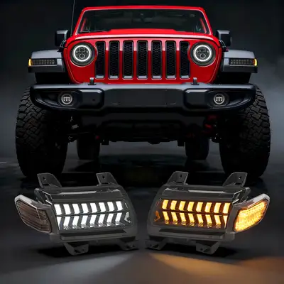LED Factory Mart Jeep Wrangler JL & Gladiator JT Sequential Turn Signal Lights & DRL