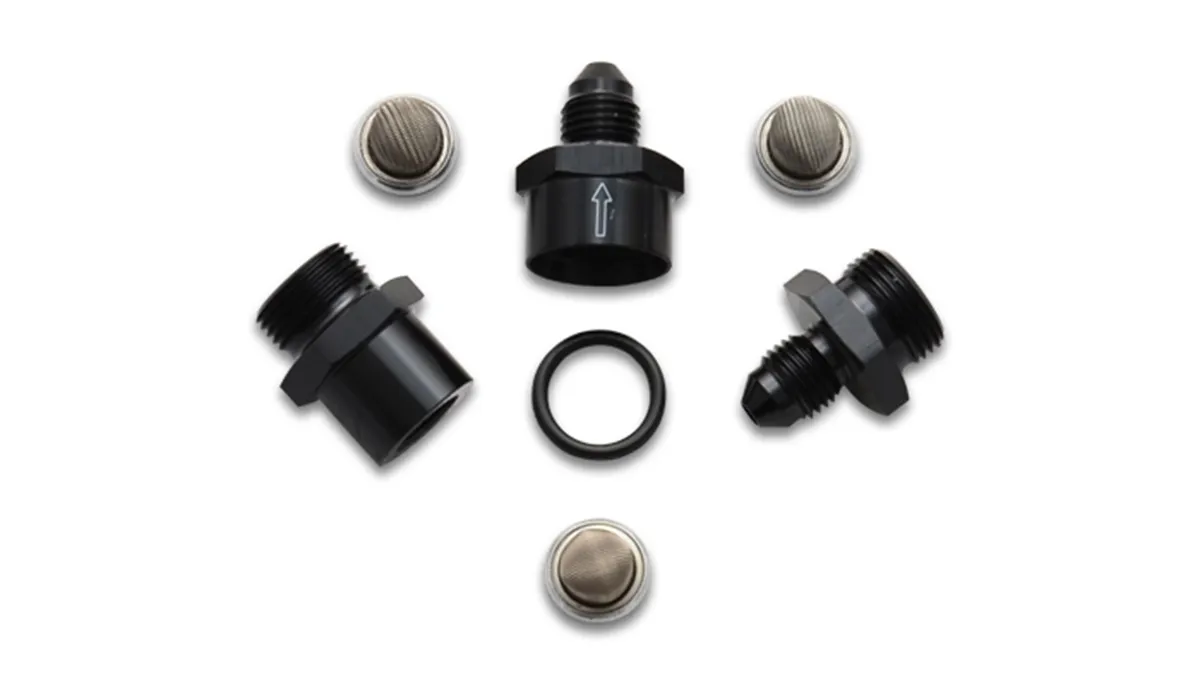 Vibrant Performance - 16733 - Inline Fuel/Oil Filter Set; Size: -3AN; Includes 3 filters (30/80/150 micron) product image