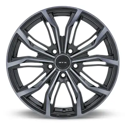 RTX Wheels Black Widow 16x7 5x114.3 Et40 Cb73.1 Black Machined Grey