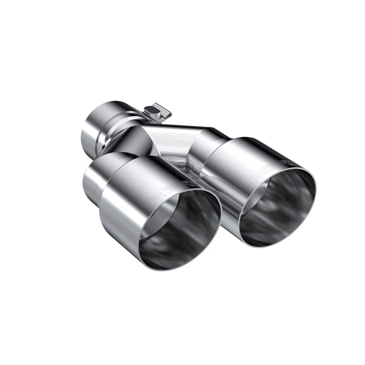 Armor Pro Exhaust Tip; 2.5 in. Inlet Diameter; Dual 3.5 in. Outlet Diameter Out Single Wall; T304 Stainless Steel; product image