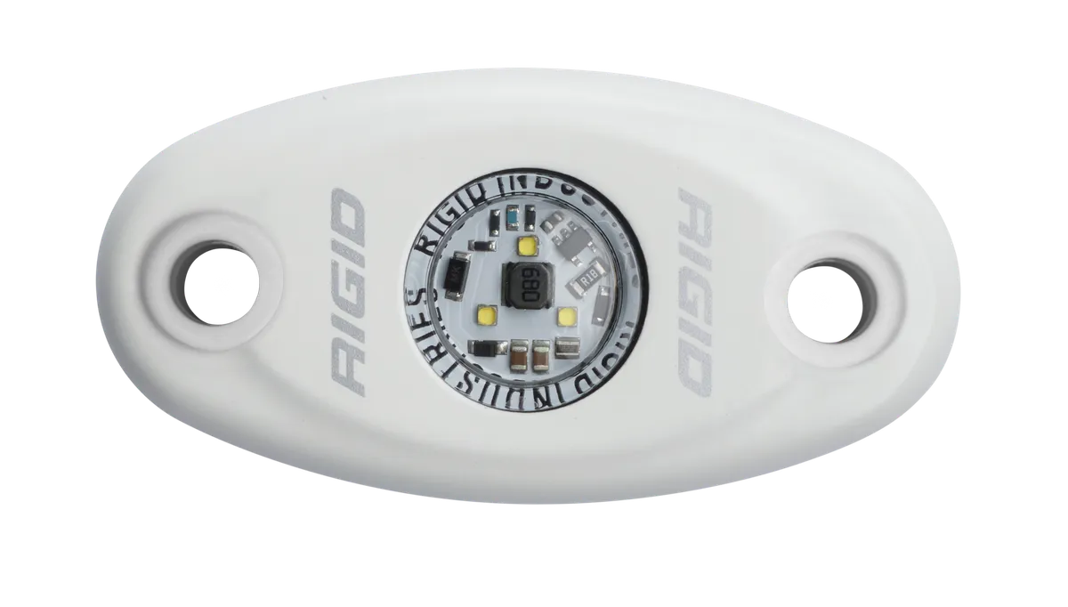 RIGID A-Series LED Light, High Power, Cool White, White Housing, Single product image