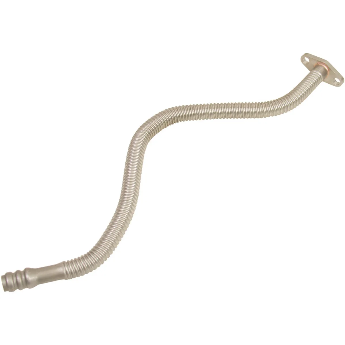Supercharger Oil Drain Line; 23 in.; Flexible Stainless Tubing; Designed To Slip Into Cummins Oil Drain Ports; Ideal For Performance Single Or Compounded Turbo Installs; product image