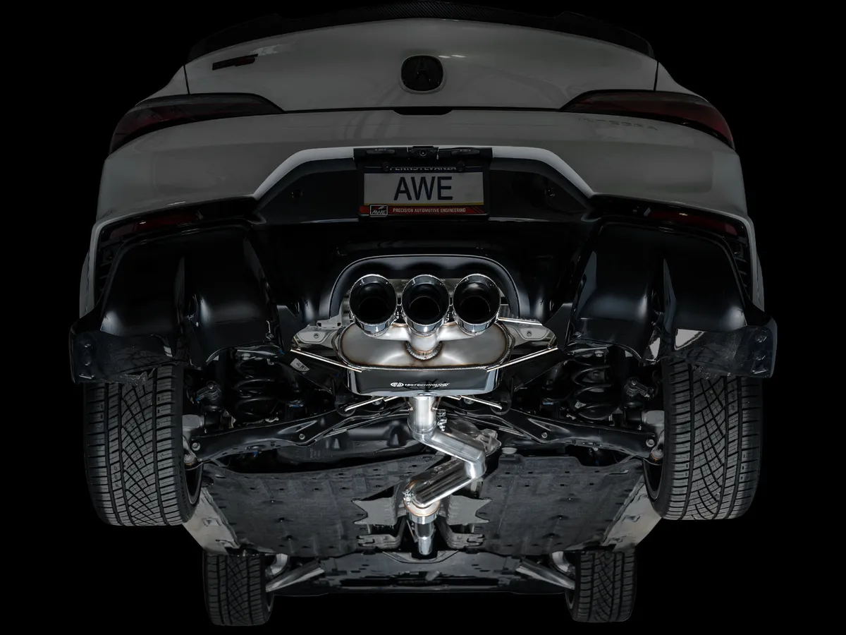 AWE Track Edition Exhaust for DE5 Integra Type-S - Triple Chrome Silver Tips product image