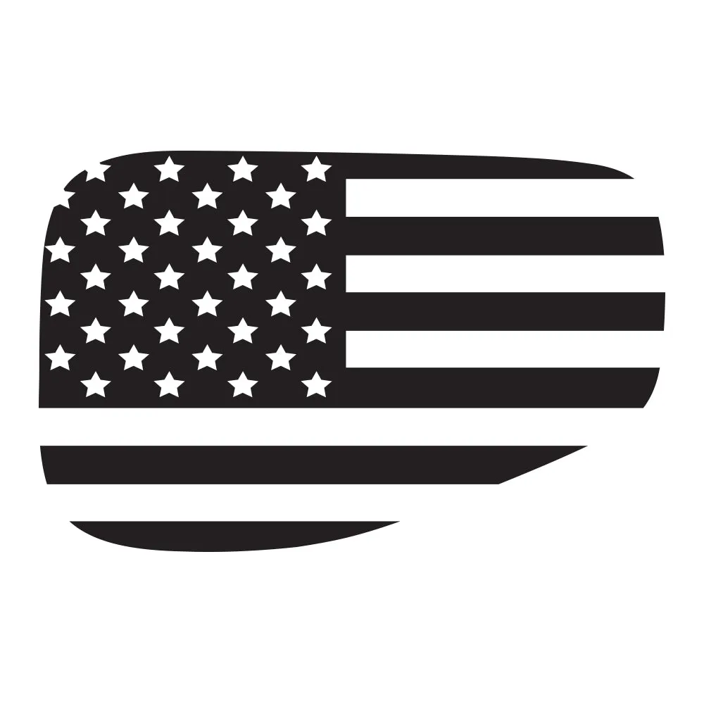 Black & Clear Flag Gas Cap Decal for JT or Gladiator product image