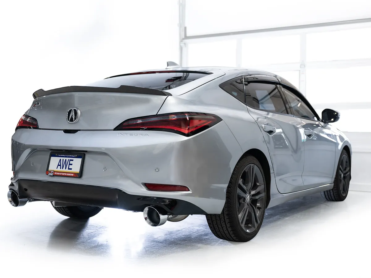AWE Touring Edition Exhaust for FE1 Civic SiDE4 Acura Integra - Dual Chrome Silver Tips product image