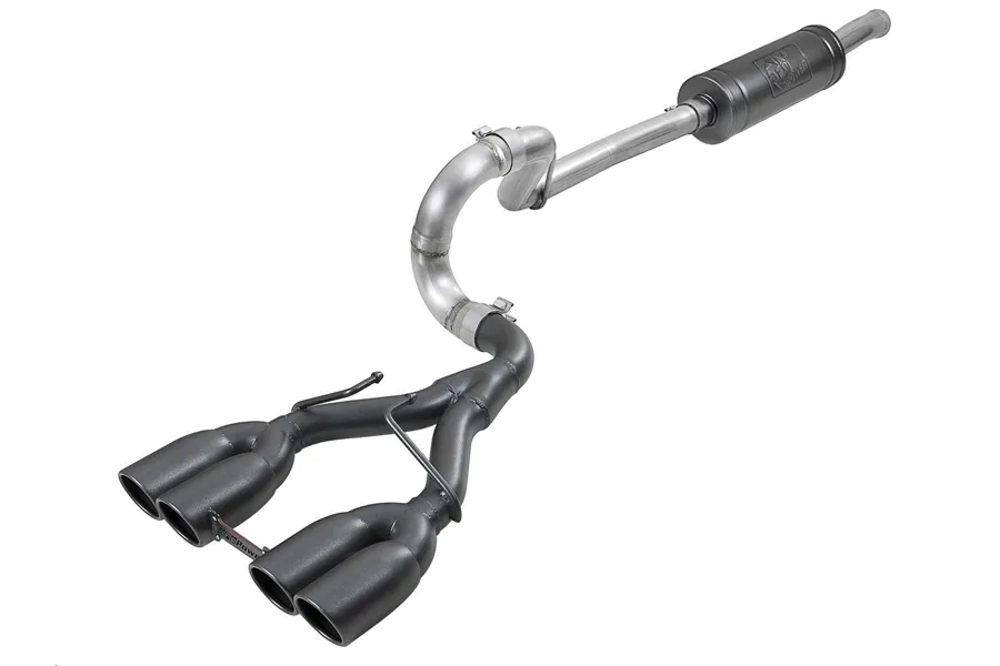 aFe Power aFe POWER Rebel Series 2.5in Cat-Back Exhaust System w/ Black Tips - JL 4DR 3.6L