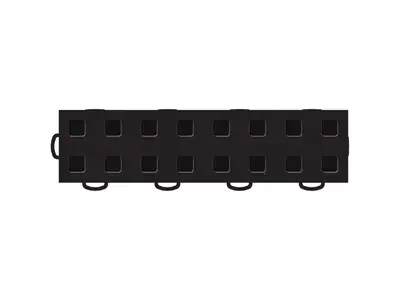 Weathertech WeatherTech® TechFloor™; 2 in. x 12 in. Border w/Tabs; Order Qty Of 10; Black;