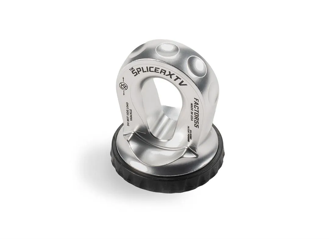 Factor 55 00355-05 Splicer Xtv 3/16-1/4 Synthetic Rope Splice-On Shackle Mount -- Silver product image