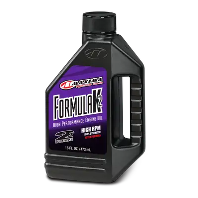 Maxima Formula k2 2 Stroke Engine Oil Full Synthetic High RPM Racing Premix 1 Liter/33.8 oz