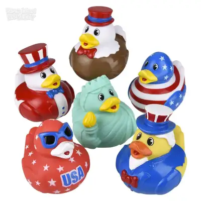 No Brand 3.5\" Patriotic Rubber Duck Assortment 12ct