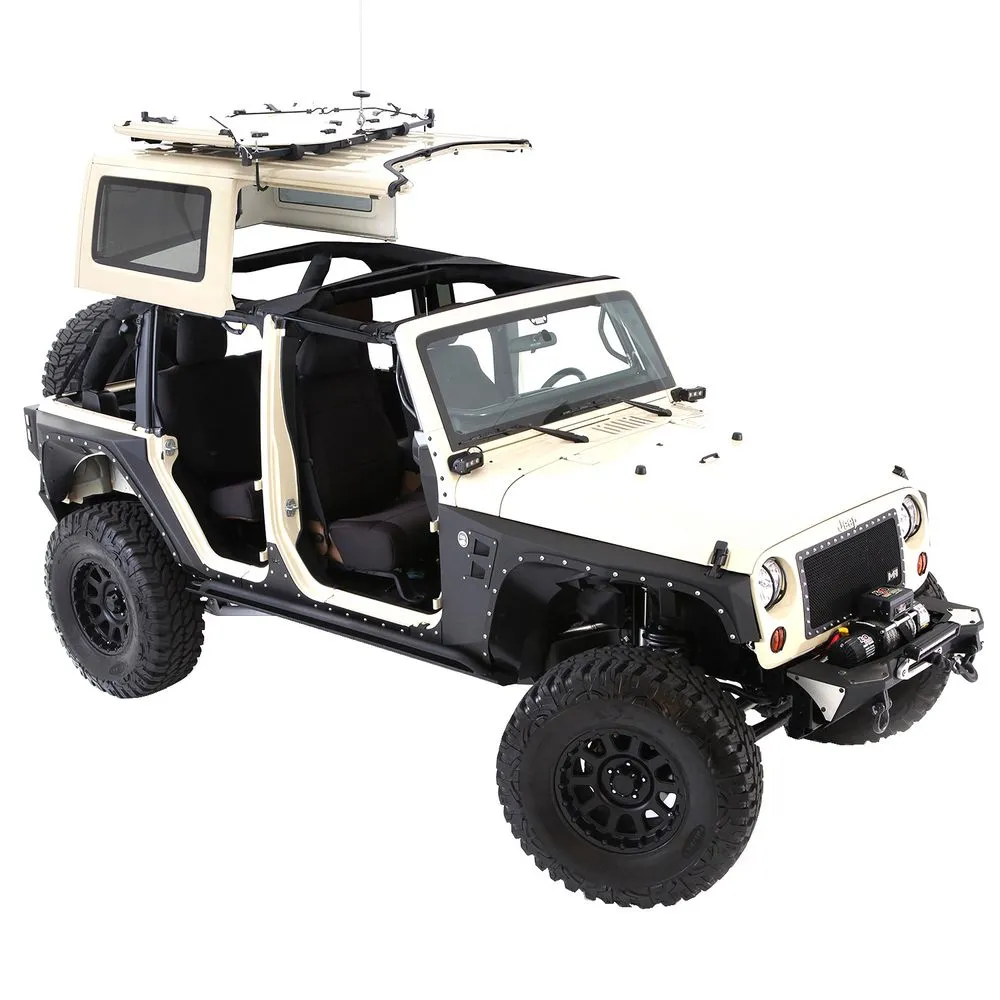 8718 Wrangler Tj/Yj/Jk 2/4dr Hardtop Hoist Assembly Brackets Hdwr (Winch Not Included) product image