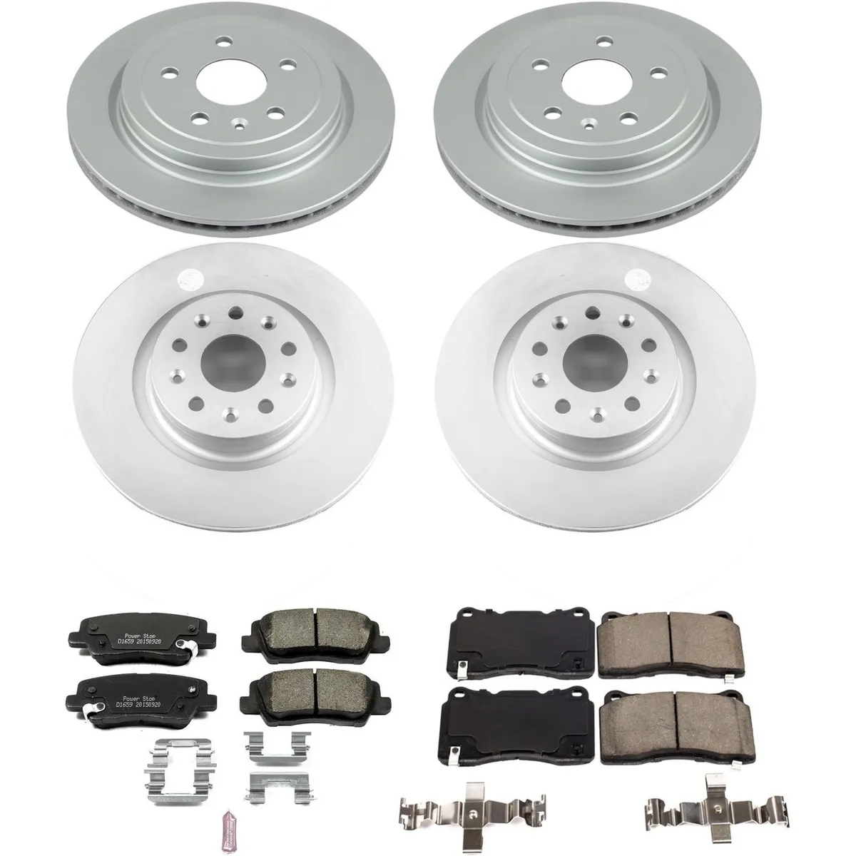 Z17 Geomet Coated Rotor Kit: Genuine Geomet Fully Coated Rotors; Ceramic Pads W/Hardware product image