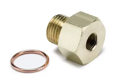 AutoMeter Autometer 2268 Fitting, Adapter, Metric, M16x1.5 Male to 1/8 Nptf Female, Brass