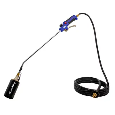 FLAME KING Propane Weed Burner Torch 340000 Btu With Battery Operated Igniter