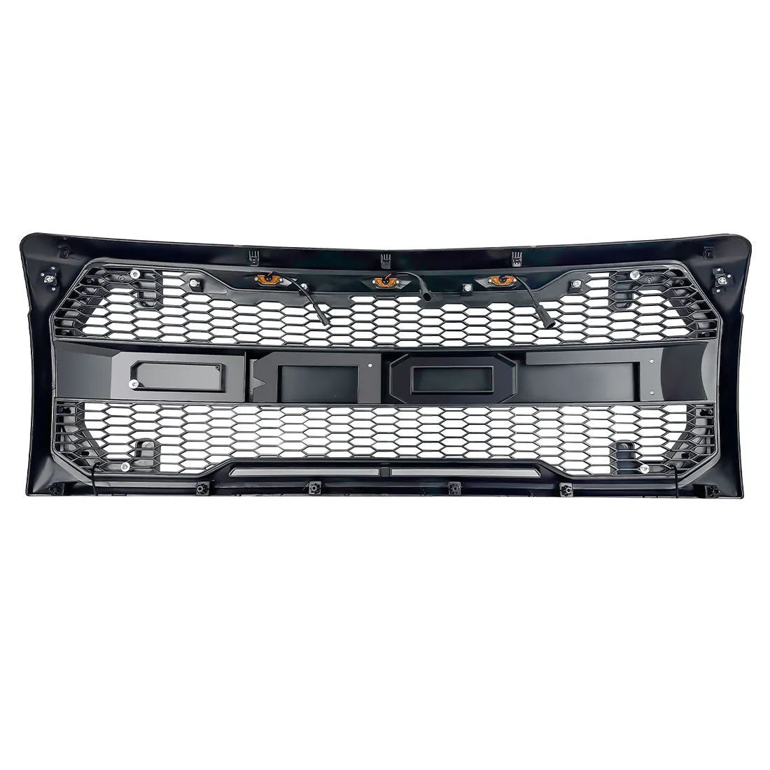 Raptor Style Mesh Grille W/ DRL & Turn Signal Lights - Matte Black For 2009-2014 Ford F150 product image