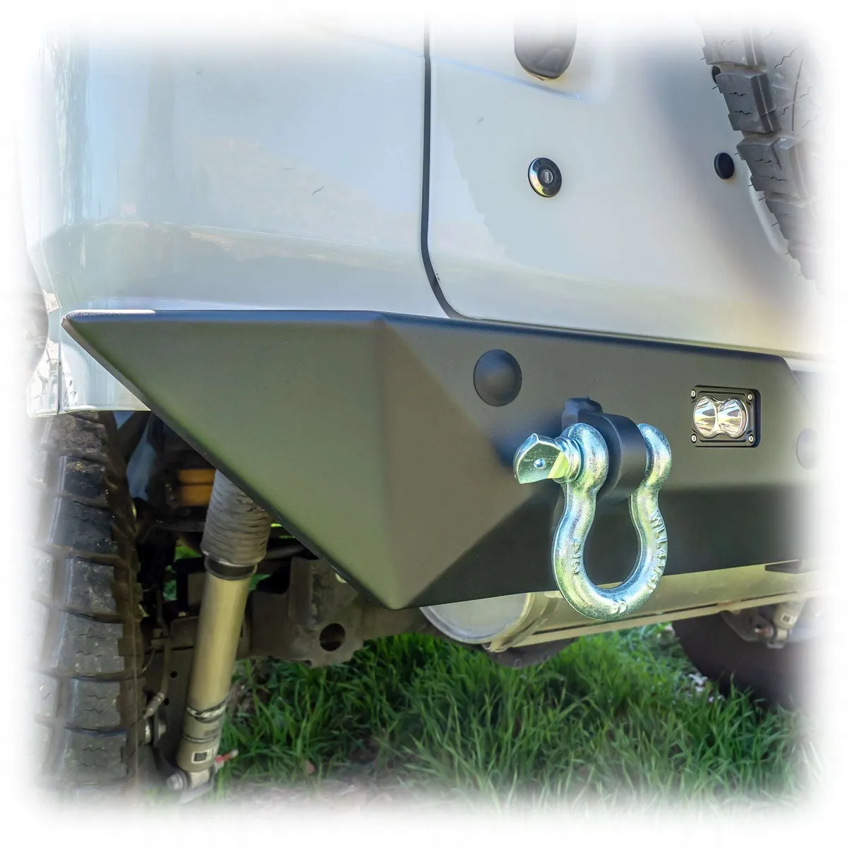 Jeep JL Rear Bumper with LED Pod Lights & Hitch Receiver – Minimalist | 2018–2025 product image