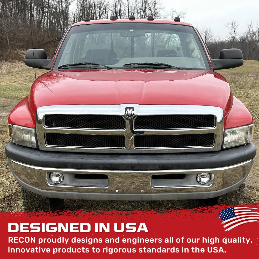 Dodge 94-98 5-Piece Set Smoked Cab Roof Light Lens with Amber 194 Bulbs - Complete Kit With Wiring and Hardware product image