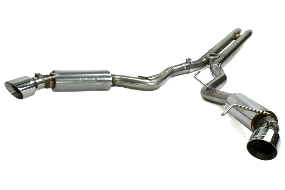 MBRP Exhaust Armor Plus Cat Back Exhaust System; 3 in.; Incl. H-Pipe/Dual Mufflers/Hardware/4.5 in. Outlet Diameter Tips; Dual Split Rear Exit; Race Version; T409 Stainless Steel;
