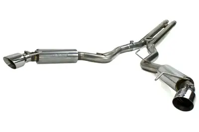 MBRP Exhaust Armor Plus Cat Back Exhaust System; 3 in.; Incl. H-Pipe/Dual Mufflers/Hardware/4.5 in. Outlet Diameter Tips; Dual Split Rear Exit; Race Version; T409 Stainless Steel;