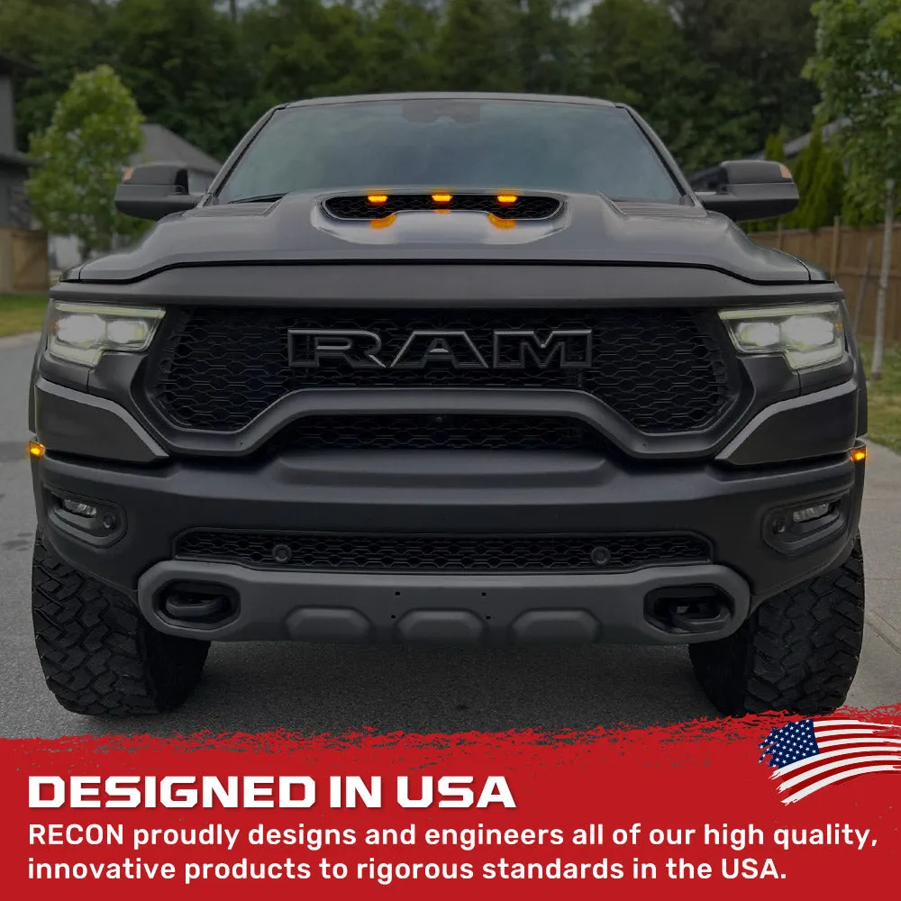 Dodge 21-25 RAM 1500 Trx 7-Pc Fender & Hood Light Kit Smoked Lens White or Amber LED Running Lights w/ Startup Light Sequence - Multiple Options product image