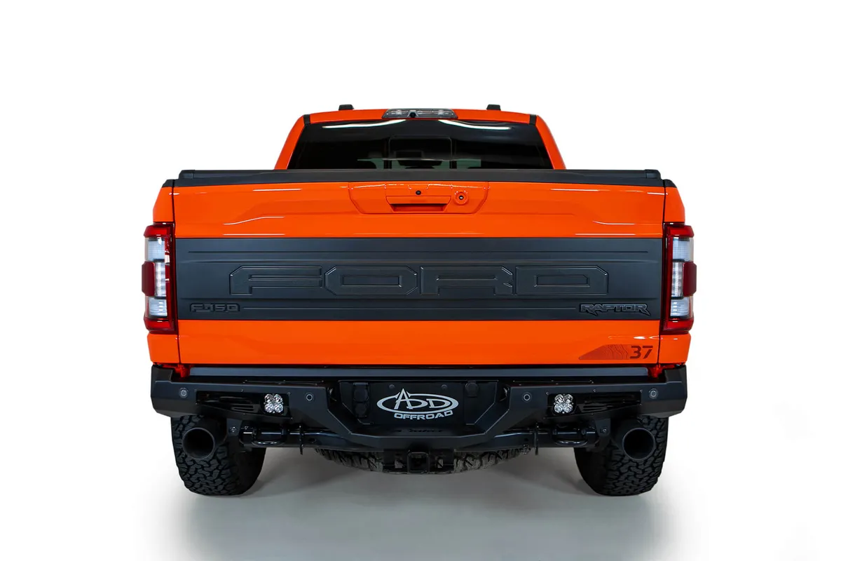 21c F150 Raptor Bomber Rear Bumper Black (Mounts For 2 Cube Lights) Sensor Cutouts product image
